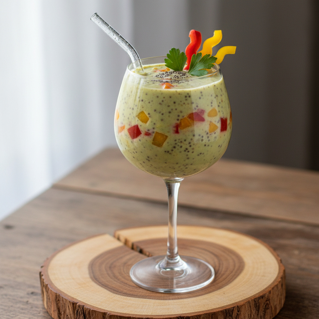 Batido de Pimientos de Colores con Aguacate Keto